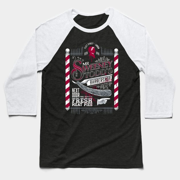 The Demon Barber Baseball T-Shirt by Nemons